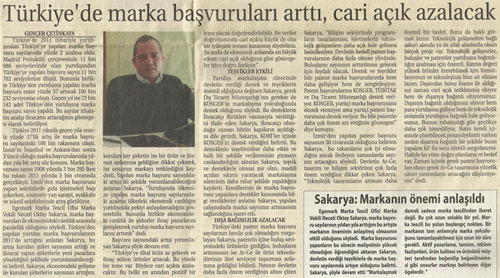 Egemark ticaret gazetesi röportajı